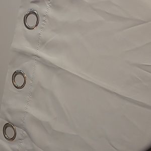 New! Classic White blackout darkening curtain panel 42 x 84 silver grommets